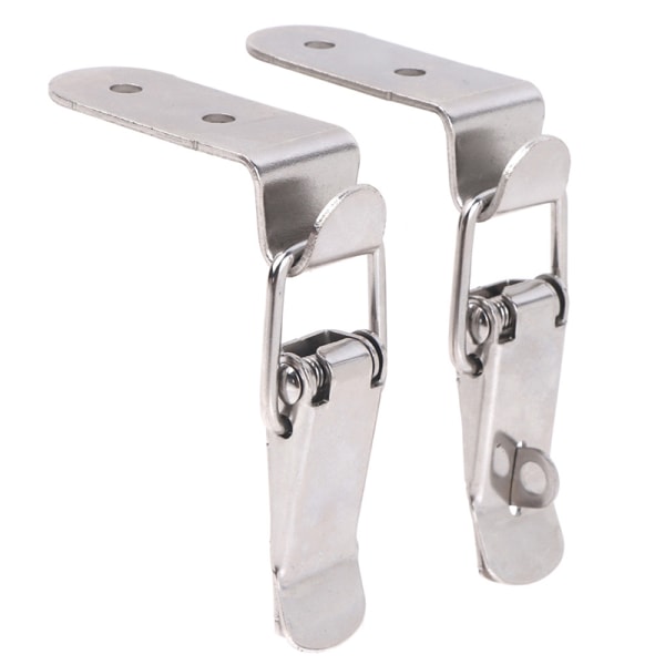 90 grader Duck-mouth Spänne Krok Lås Fjäder Drag Toggle Spärr Silver A
