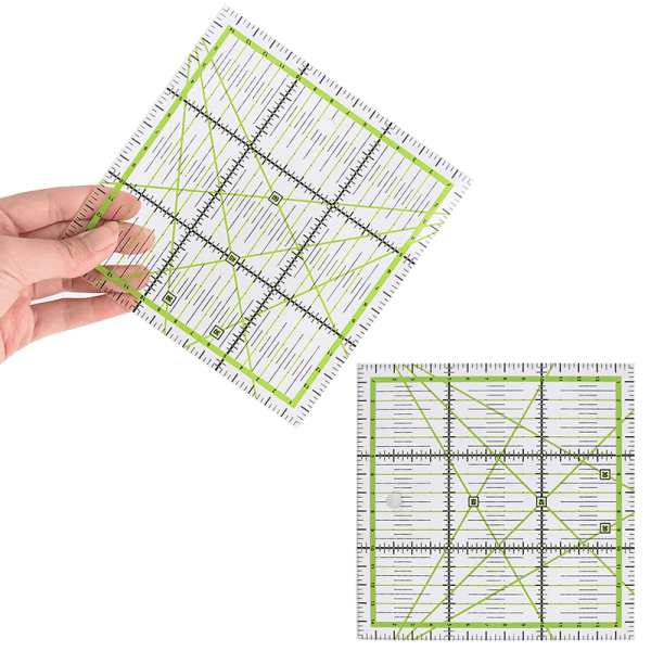 15*15cm Transparent quiltning syning patchwork lineal værktøj t