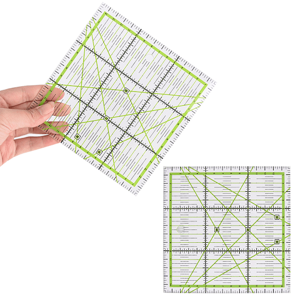 15*15cm Transparent quiltning syning patchwork lineal værktøj t