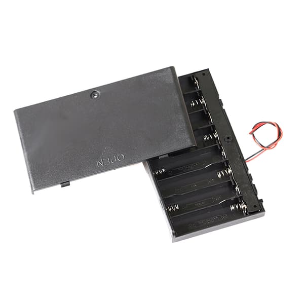 1/2 stk 8-spors AA-batteriholder Batterioppbevaringsboks med 1pcs