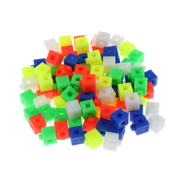 100 stk Matematik Linking Cubes Interlocking Counting Blocks K One Size