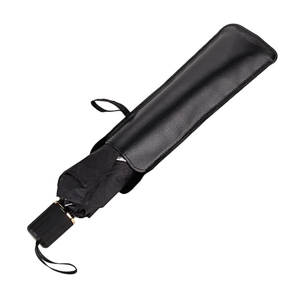Svart PU- cover Case vattentätt paraply 1PCS