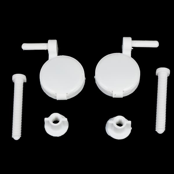 1 set/2 st plasttoalettsitsskruvar fästen passar toalettsitsar H one size