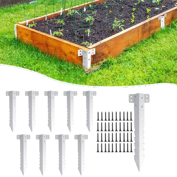 10-pack Kraftiga Fästpinnar Trä Galvaniserat Stål Metall Cor A