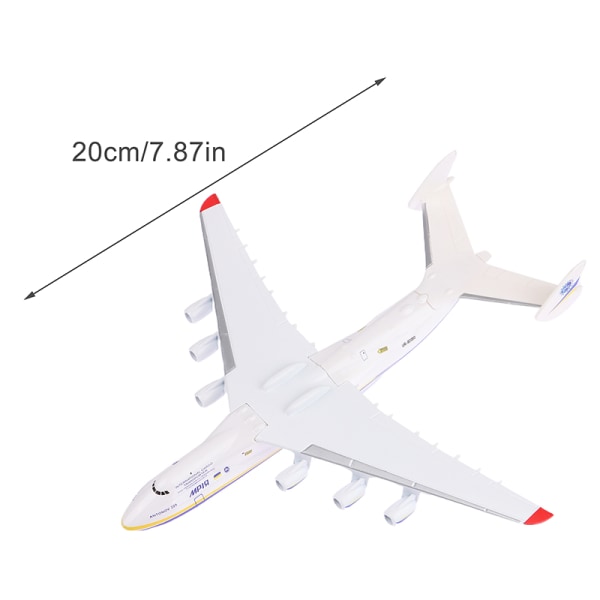 1:400 An-225 Flygplansmodell Leksak 8 tum Ukraina Målad Mriya Tra White one size