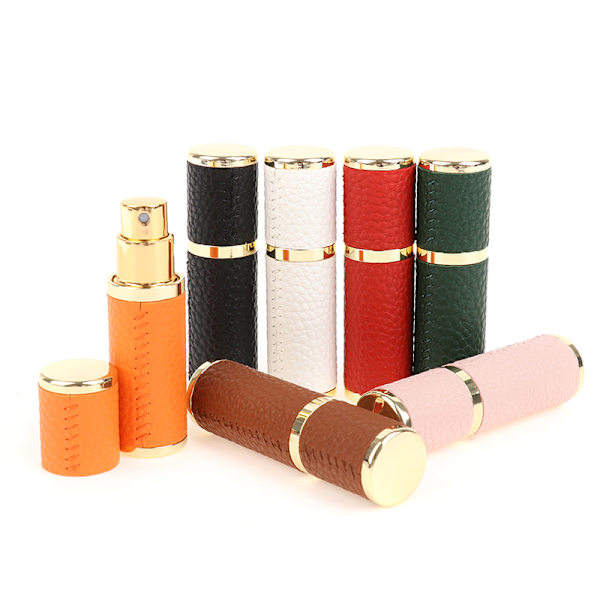 5ML Läderparfymflaska Bärbar Sprayer Påfyllningsbar Tom Pe White 5ml empty