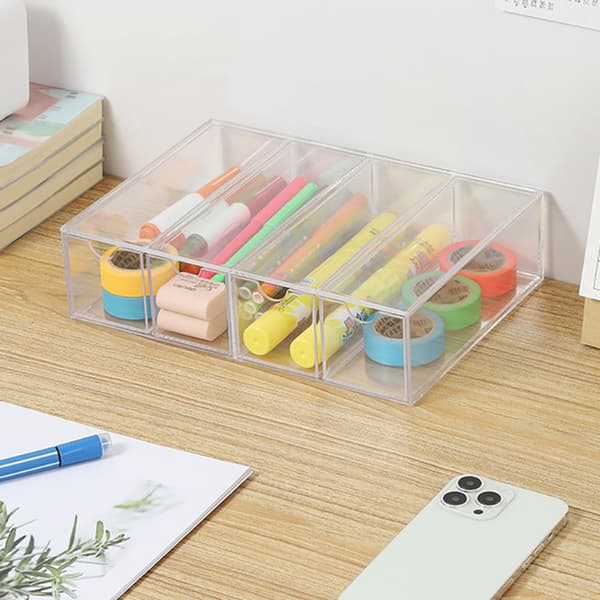 Glasögon Förvaringslåda 4 Lager Stor Glasögon Organizer Box Multif Transparent one size