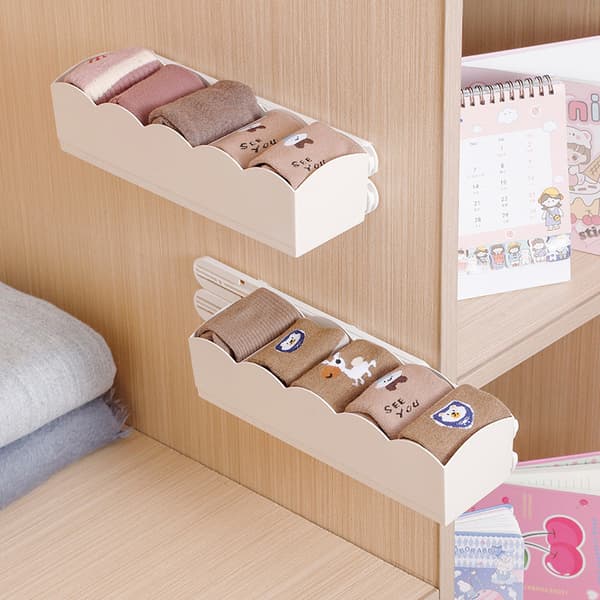 2st Bins Pull Out Rail DIY Låda Organizers Slides för Cabine 2PCS