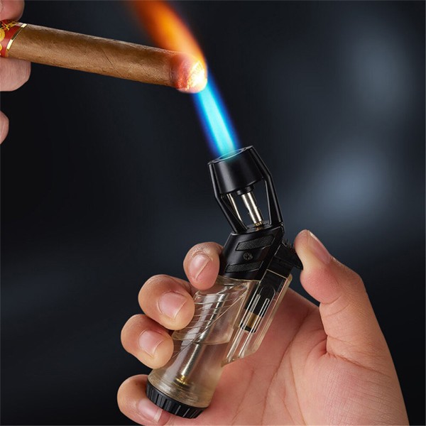 Bärbar Torch Lighter Vindtät Butan Jet Flame Lighter Burne E E