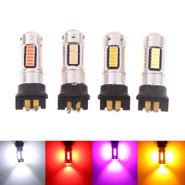 PW24W LED-lampor Blinkersljus varselljus 4014 30 White one size