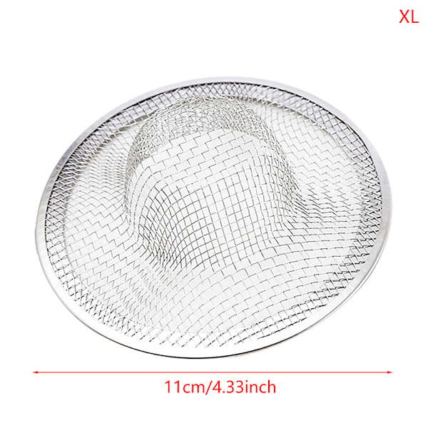 2 kpl ruostumattomasta teräksestä valmistettuja kylpyhuoneen viemärisuodattimia Silver 11CM