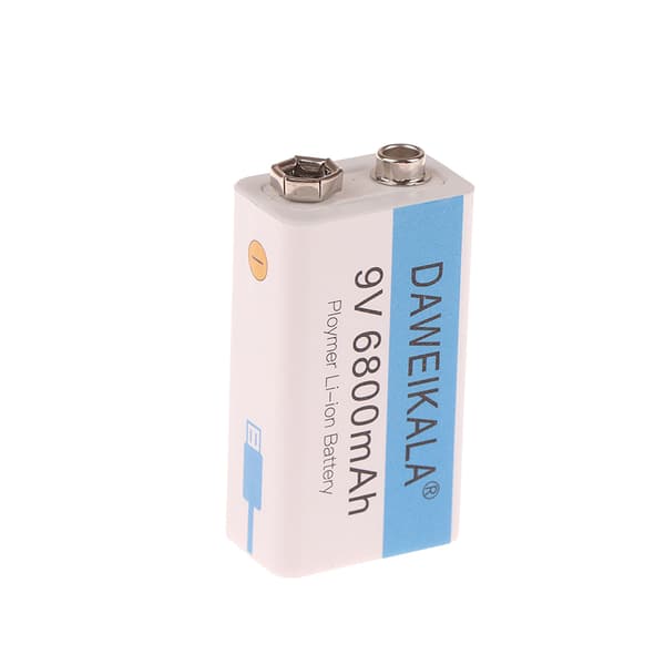 9V 6800mAh Li-ion Genopladeligt Batteri M USB Opladerkabel Til one size