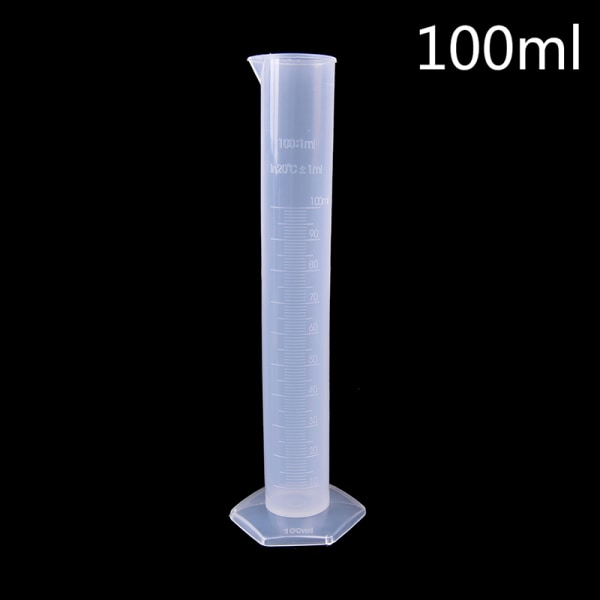 10/25/50/100/250 ml muovinen mittasylinteri laboratoriotesti G Clear 100mL