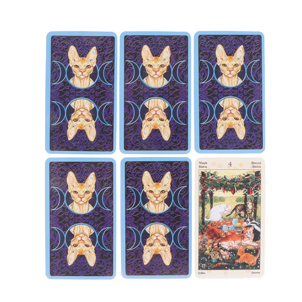 Pagan Ccat Tarot Cards Oracle Cards Party Prophecy Divination B Multicolor one size