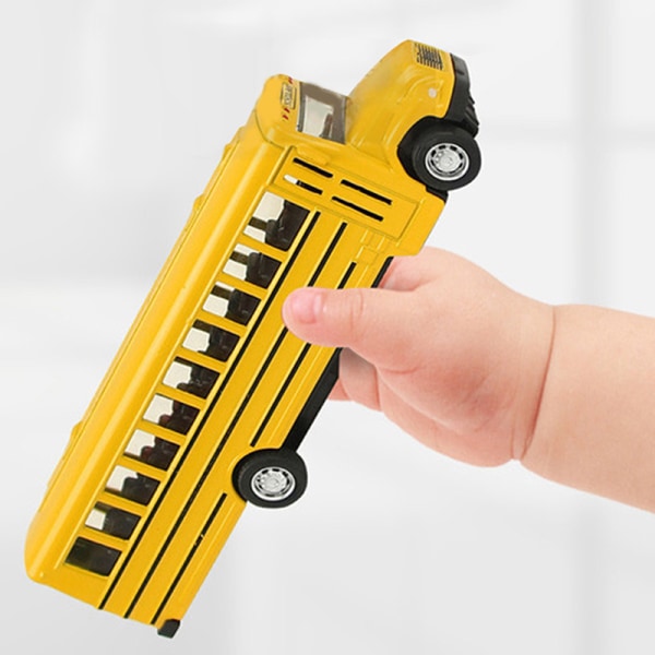 Alloy Inertiakoulubussi Malli Automalli Pull Back Toys Vehicl Yellow one size