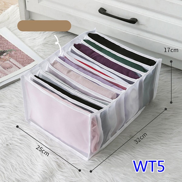Jeansfack Förvaringslåda Garderob Kläder Strumpor Låda Mesh White WT5 0997  | White | WT5 | Fyndiq