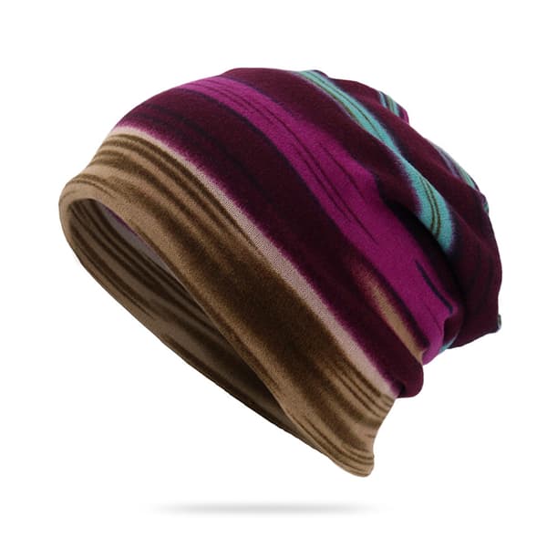 Ny mode Kvinder Blød Hat Forår Efterår Varme Beanies Outdoor C Purple onesize