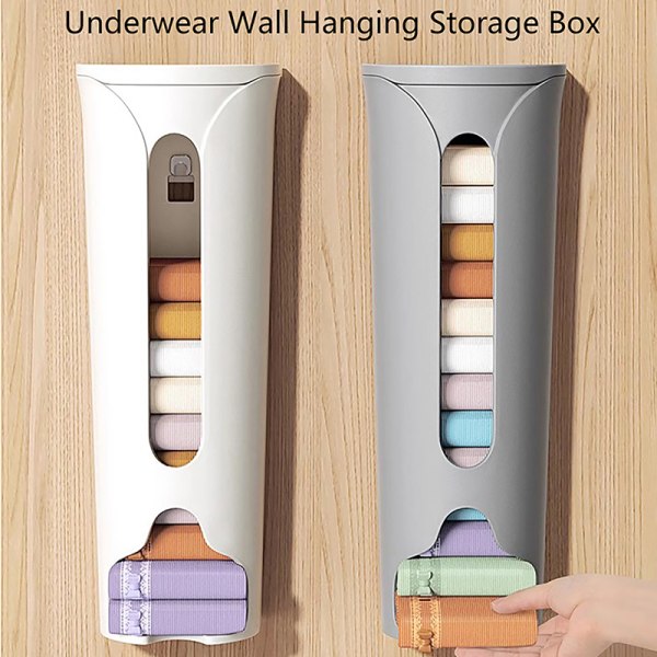Undertøj Organizer Closet Wall Hanging Box Trusser Opbevaringsboks White Onesize