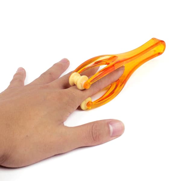 Finger s Massager Rubber Roller Håndblodcirkulationsværktøj Orange