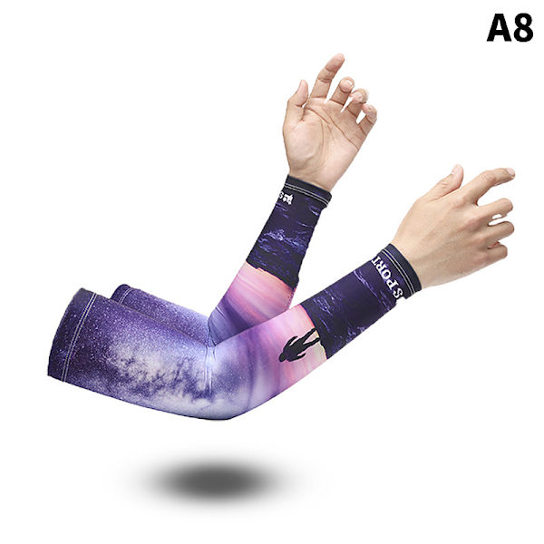 Sommar kylarm ärmar cover huvud ansikte hals tub halsduk Set A8 A pair