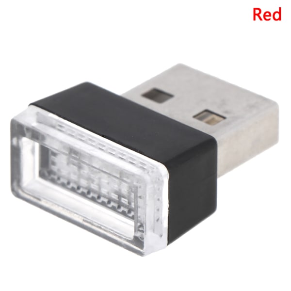 USB LED bilinteriør lysbånd Fleksibel Neon Atmosphere Tube Red
