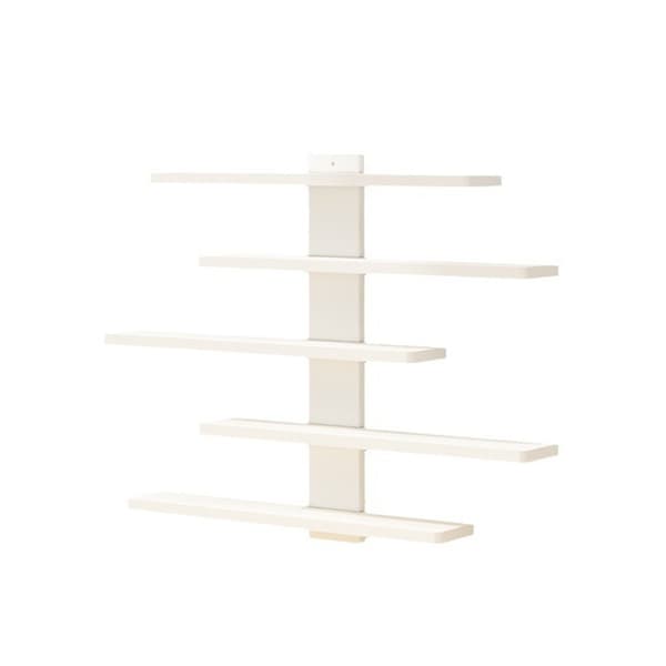 5-vånings justerbar väggmonterad displayhylla för actionfigurer Black