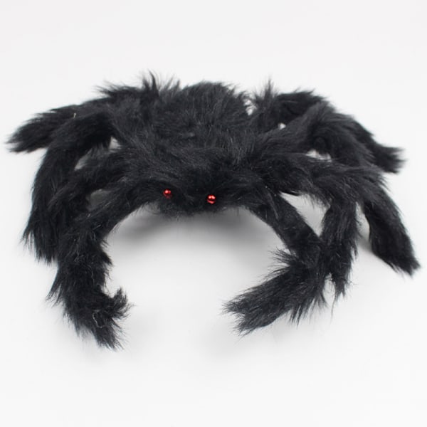 30/50cm/75cm Stor Sort Plys Edderkop Halloween Fest Dekorationer 30cm