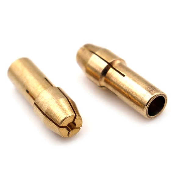 10 stk messing borepatron spændetang bits 0,5-3,2 mm 4,8 mm skaft til r Yellow One Size
