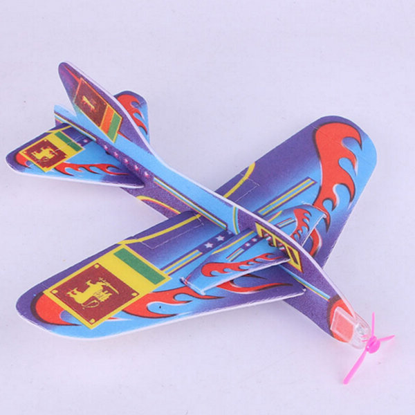 2st Nya Stretch Flying Glider Planes Barn Barn Leksaker Hela Multicolor 2pcs