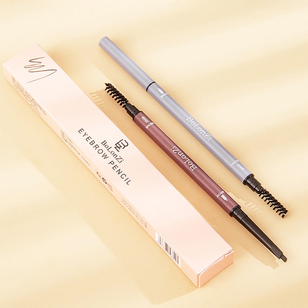 Double Head Eyebrow Pencil Pitkäkestoinen vedenpitävä sävyn parannus Gray oneszie