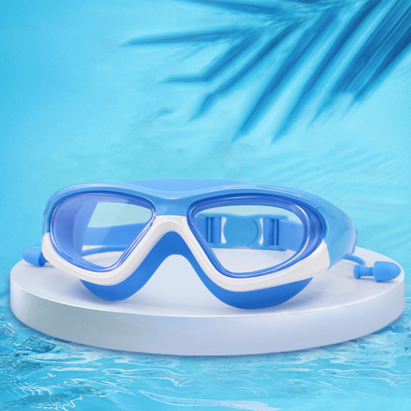 Simglasögon med stor ram för barn, vattentät och anti-dim color A One Size