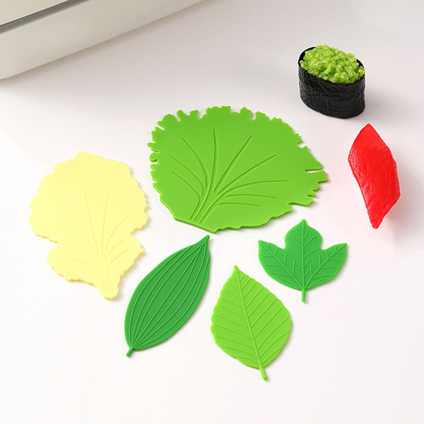 1 sæt blad Bento skål kop frokost separator sushi ris bold måtte De one size