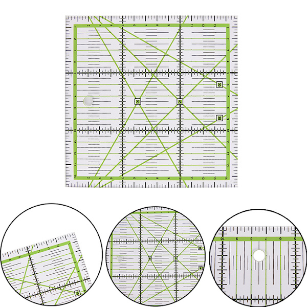 15*15cm Gjennomsiktig quilting sy patchwork linjal tingverktøy t