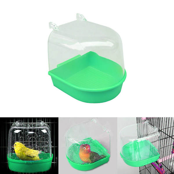 Muovinen lintuvesikylpylaatikko Kylpypapukaija papukaijan ripustamiseen Green one size