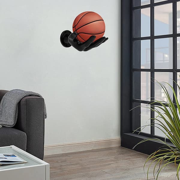 Basketboll Förvaringsställ Väggmonterat Handformat Bollställ Fot B