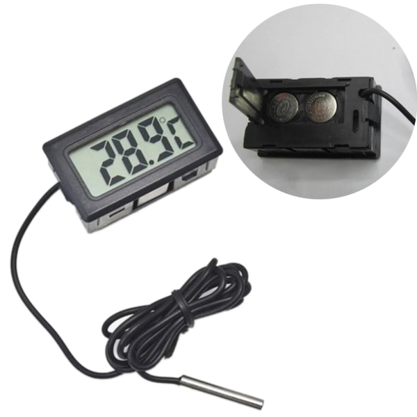 Digitalt elektronisk termometer Indbygget temperatursondevand black 46*28*15（mm）