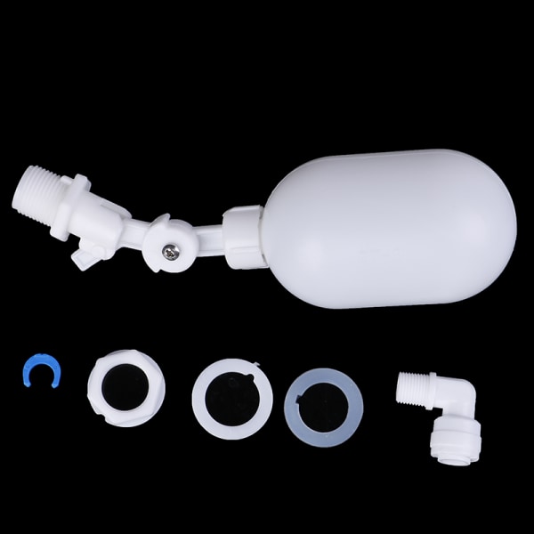 2PC Justerbar Auto Fill Float Ball Valve Vannkontrollbryter White one size