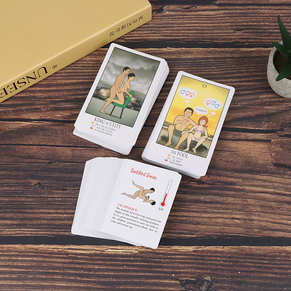 1 Box Tarot-kortit ystäville Seksitarot-pakat Pariskunnat Hauska kortti Ga Multicolor A