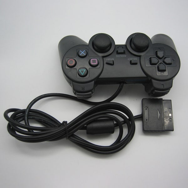 Kablet spillkontroller Gamepad Joypad Original for PS2 /Playstat Black
