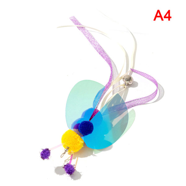 Cat Teaser Wand Refill Rolig Butterfly Kitten Teaser Stick Repl Multicolor A4