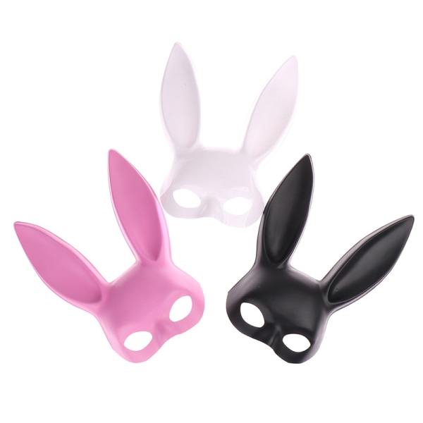 1st Sexig Cosplay PVC Mask Kvinnor Halloween Maskerad Fancy Par Black one size
