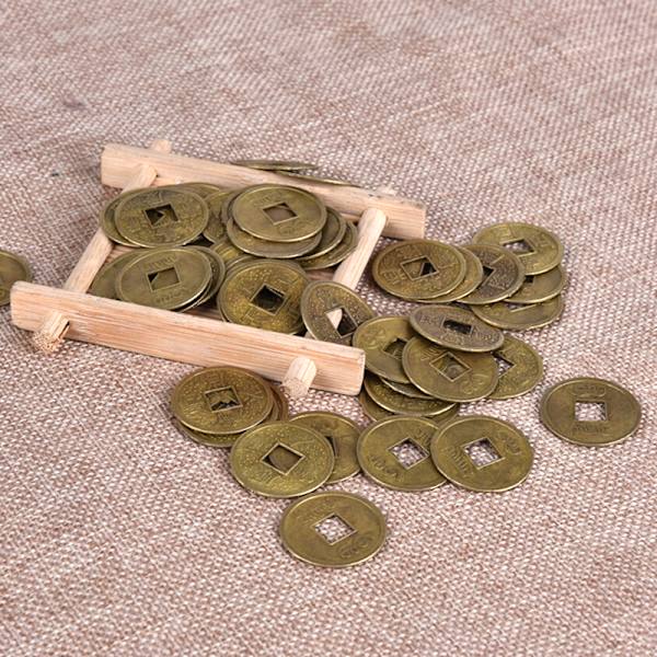 50 stk Tradisjonelle Feng Shui-mynter Fortune Lucky Wealth-smykker A 25mm
