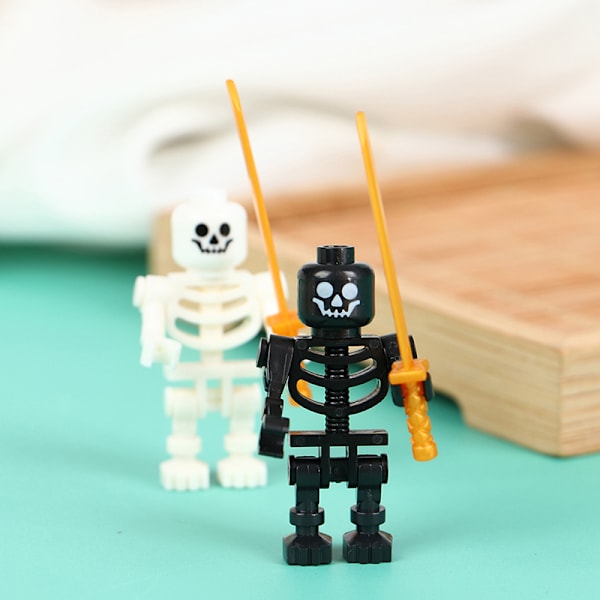 12 stk Skeleton (lige arme / drejearme) Pirates Castle Bui Multicolor 12pcs
