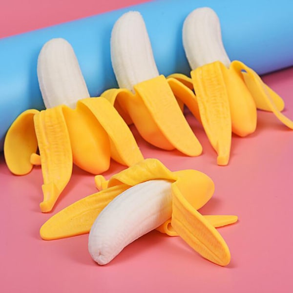 Elastisk simulering Banan Langsomt stigende Legetøj Stress Reliever Anti Yellow One size