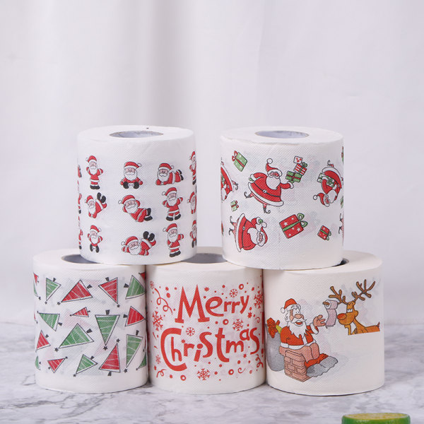 3st Julbordsservett Hemtomtebadkar Toalettrulle P White ONESIZE