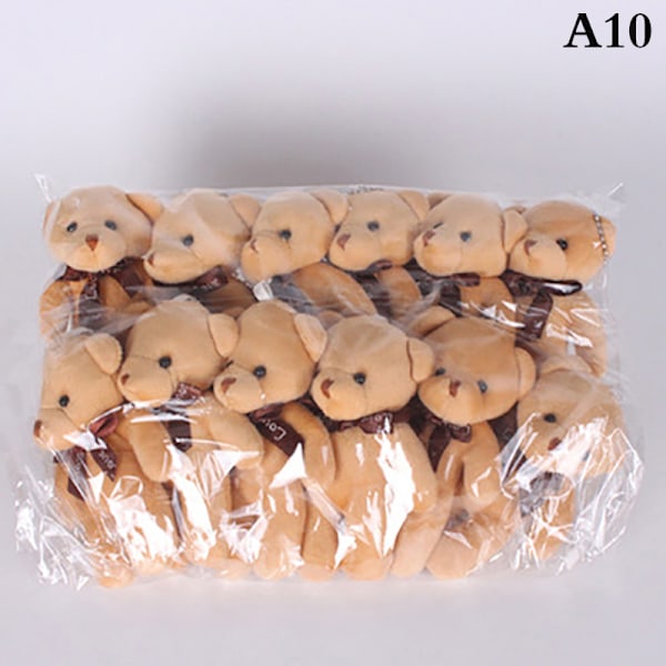 12 kpl/setti Pehmeitä Täytettyjä Karhu Nalleleluja Mini Teddy Karhu Nuket A9