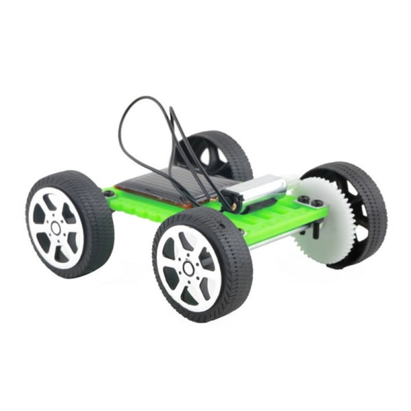 1 stk mini solar legetøj DIY bil børn pædagogisk puslespil IQ gadge Multicolor 8*7.1*3.2cm