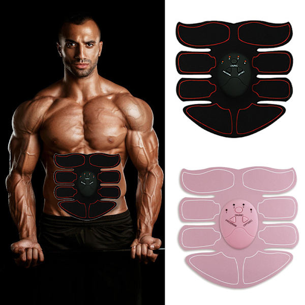 Muskelstimulator Abdominal Exerciser Bantning Electric Abdome Black