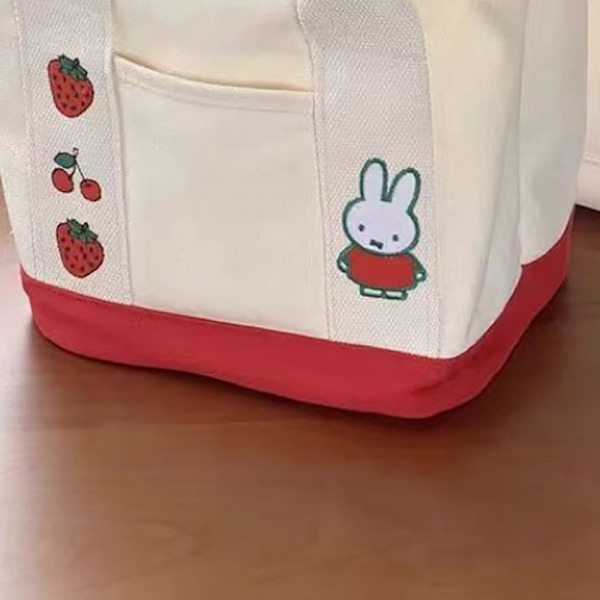 Handväska i canvas för kvinnor Enfärgad, Casual , stor kapacitet för kvinnor Red