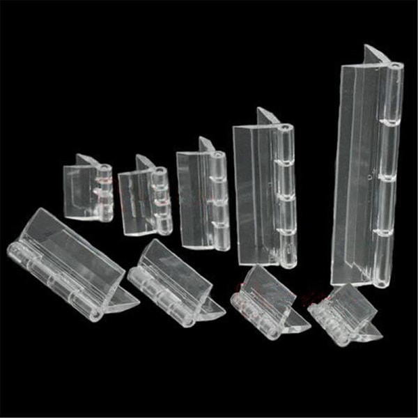 10 STK Holdbare klare akryl foldehængsler gennemsigtig plexigla Transparent 30*33mm